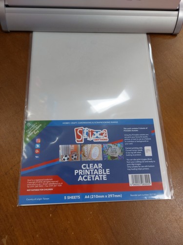 Stix2 clear printable acetate - clear,