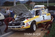 AUDI QUATTRO WALTER ROHRL 1984 RALLY FRANCE 35MM SLIDE PHOTOGRAPH TRANSPARENCY