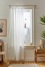 Amelia White Cotton Curtain