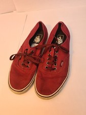Vans UK 10 Off The Wall Skater Tennis Shoes Style TB9C Maroon Red US 11 Red
