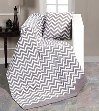 Luxury Chenille Chevron Sofa