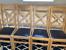 Solid Oak Dining Chairs x6