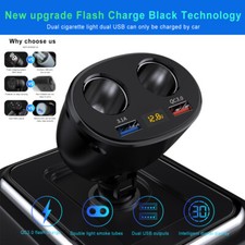 DC 12V LED 2 Way Car Cigarette
