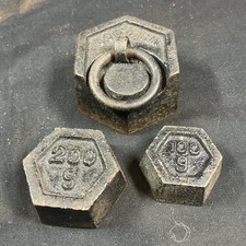 3 Vintage Cast Iron Metric
