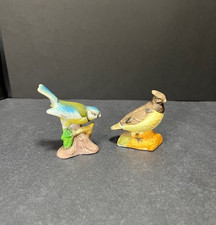 Miniature Bisque birds (2) -