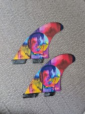 Gorilla Fins FCSII Medium 'Eat Sleep Wave Repeat' Tri Fin, Left + Right Only