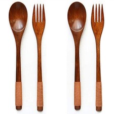Wooden Spoons Forks Set 4 PCS
