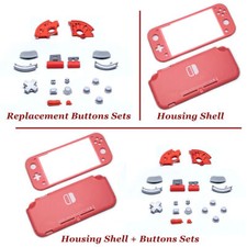 Replacement Housing Shell Front Back Faceplate for Nintendo Switch Lite - Coral
