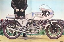 DUCATI 750ss SUPER SPORT DESMO ORIGINAL 80'S CENTREFOLD 41cm by 27.5cm