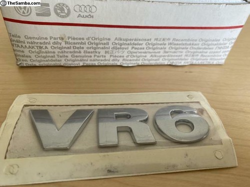 Vr6 rear trunk boot - boot, badge
