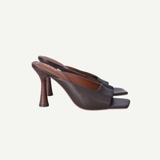 Reiss Womens Brown Leather Mule Shoes EU 37 UK 4