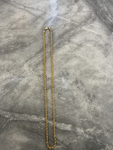 Solid gold rope chain - gold,