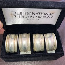 4 Silver Plated Napkin Rings