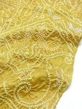 e064-L_Japanese Kimono Fabric_Silk,Mustard,Shibori,Geometric,168 cm