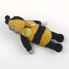 Anne Geddes Sleeping Baby Doll Plush Baby Bumble Bee 9"