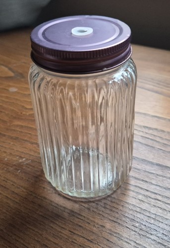 Mason style glass drinking jar - glass,