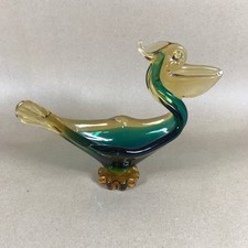 Vintage Murano Glass Green and