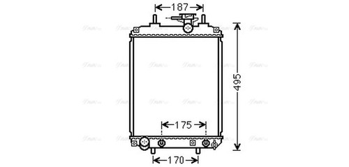 Ava coolant radiator dua2065 - ava,