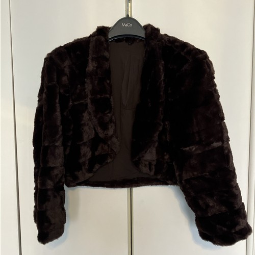 Faux fur bolero jacket - jacket, women's