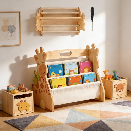 Kids bookshelf tier double - kids,