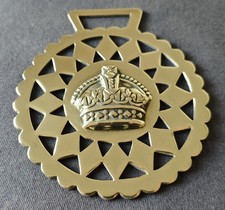 ANTIQUE STAMPED HORSE BRASS -