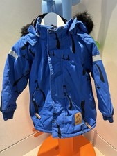 Mini Rodini Blue Penguin Padded Kid’s Hooded Winter Jacket/Parka age 3 (92-98 cm
