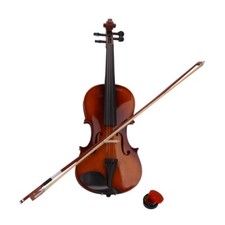 Full 4/4 Size Acoustic Natural Violin Set W/ Case Bow Rosin Bridge For Beginner