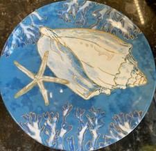 New 4 BLUE Seashell 10.5"