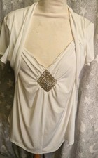 Sophie Gray Ivory Top Size 20