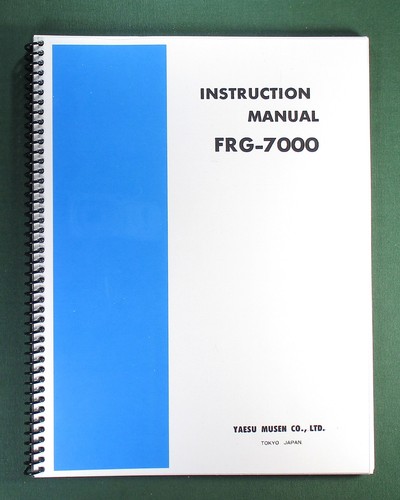Yaesu frg 7000 instruction - yaesu, frg-7000