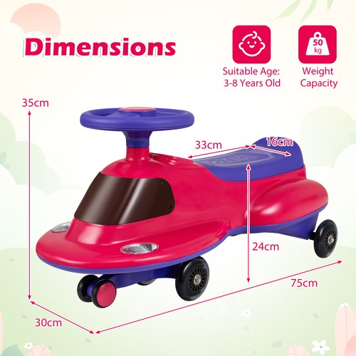 Kids ride wiggle car pedals - car, no
