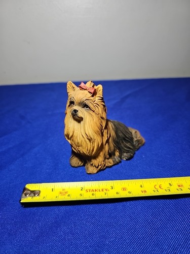 Vintage resin yorkie - resin,