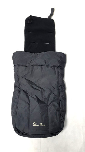 Silver cross black footmuff - silver,