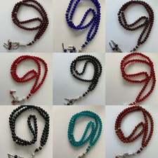 Glass Prayer Misbah Tasbeeh Islamic Zikr Spiritual Round 99 Beads 18 Colours