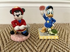 Schmid Walt Disney Ceramic Statues Mickey Mouse Donald Duck Crossing Fire mouse