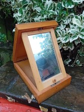 BLACK FOREST PINE CARVED SHAVING BOWITH MIRROR