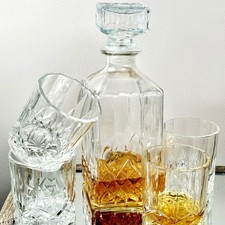 5pc Crystal Whiskey Decanter