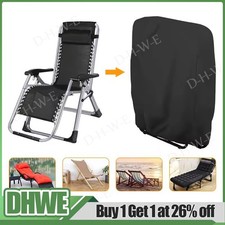 Large Folding Reclining Chair Cover Sun Lounger Cover Outdoor Garden Waterproof