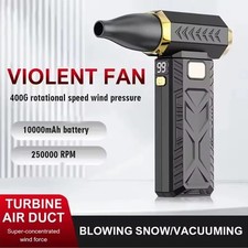 250,000 RPM Air Blower, USB Electric Mini Dust Cleaner 2-Speed Duster Gun, Black