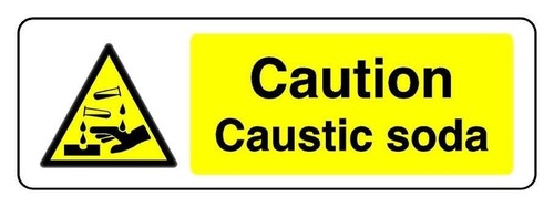 Caution caustic soda safety - caution,