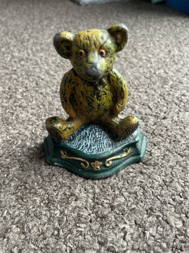 Vintage cast iron doorstop - iron,