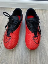 Nike Football Boots, Kids,  Nike Phantom  (Red /Black) - UK 2.5