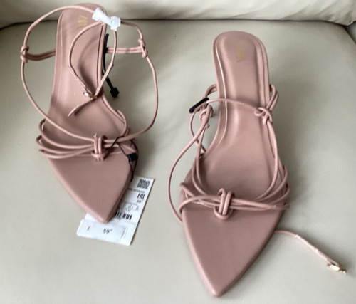 Zara real leather pink - real, high