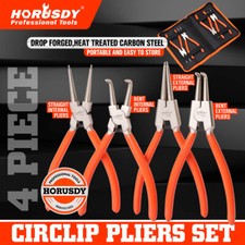 4PC 7" Circlip Pliers Set Internal External Bent Straight Ring Remover Retaining