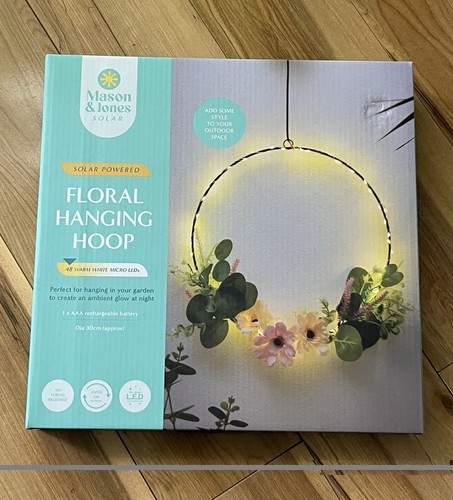 Floral hanging hoop solar - hoop,