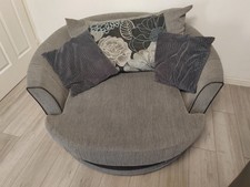 Large Swivel Round Cuddle Chair 