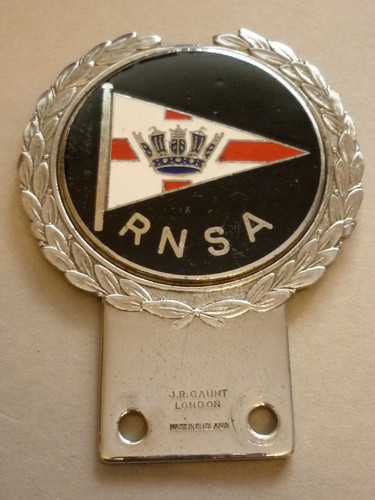 Vintage enamel car badge - badge, royal