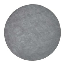 Large Grey Round Cotton Tufted Rug 150cm Nursery Kids Room Floor Mat Soft