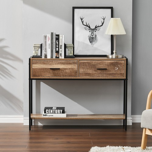 Rustic grey console - grey,
