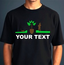 Personalised Custom T-Shirt, Lawn Mower Plants Gardening Services Gift Tee